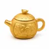Popular Tetera de Dragón y Fénix con Asa Giratoria, Tetera Pequeña para Riqueza y Fortuna, Adorno Giratorio de Escritorio para Aliviar el Estrés