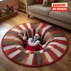 Amazon temu nueva alfombra redonda de decoración para festival de Navidad más vendida alfombrilla de suelo resistente a la suciedad para dormitorio sala de estar
