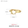 Anel de Prata Esterlina 925 Suporte Vazio para Homens e Mulheres Design de Bambu DIY Jaspe de Cera de Abelha Artesanato de Prata Antiga Suporte para Anel Dourado com Areia