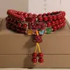 Colección Completa de Pulseras de Cinabrio para el Año del Caballo 2026, Pulseras Moradas de Arena Dorada para Hombre y Mujer, Regalos al por Mayor para Vendedores Ambulantes