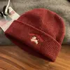 Gorro de Lana Bordado Estilo Coreano Ins con Cachorro para Mujer en Otoño e Invierno Engrosado Cálido y Lindo Gorro Tejido Gorro Protector de Orejas