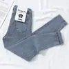 Nuevos Jeans Otoño 2020 Estudiante Femenina Combinan con Todo Ajustados Adelgazantes Cintura Alta Pantalones Tipo Lápiz Pantalones Cortos de Moda
