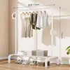 Cabide de Roupas Doméstico Pendurado Roupas Simples Varal de Chão Dobrável Varanda Quarto Varal de Secagem Cabide de Roupas Dobrável Novo