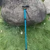 Bastón de Senderismo de Aleación de Aluminio, Bastón de Trekking Plegable Telescópico, Bastón de Caminar Antideslizante, Bastón Ajustable Reforzado de 5 Secciones para Personas Mayores