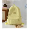 Ins Estilo Doce Letra Simples Mochila para Meninas para o Dia a Dia Novo Estilo Ensino Fundamental II e Ensino Médio Mochila de Cor Pura para Alunos