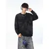 Sudadera Nueva de Otoño 2026 con Cuello Redondo Tie-Dye para Hombre, Trendy Vintage Lavada Holgada Oversize de Manga Larga