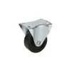 Rueda giratoria antiestática de goma negra, rueda universal de 3 pulgadas, 4 pulgadas, 5 pulgadas, rueda conductora con freno, rueda giratoria de tornillo en stock