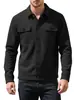 Chaqueta cárdigan lisa casual para hombre, chaqueta de trabajo a cuadros para primavera y otoño talla europea, chaqueta para hombre transfronteriza