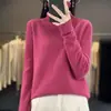 Nuevo suéter de lana para mujer, prêt-à-porter de alta gama, tejido de punto de lana con cuello alto apilado, suéter de lana transfronterizo para mujer, prenda interior de cuello alto