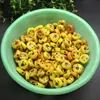 Abalorio plano de cera de abeja antiguo alienígena para joyería con agujero recto