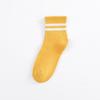 Calcetines de Otoño e Invierno para Mujer, Transpirables, Estilo Preppy, Barras Paralelas, Calcetines a Media Pantorrilla, Calcetines de Mujer Rayados Color Caramelo, Calcetines de Algodón Rayados Casuales