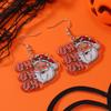 Pendientes navideños de doble cara con fiesta de dibujos animados OHOHOH, pendientes parpadeantes de Papá Noel con luces de colores, pendientes de Nochebuena