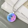 Collar Lilo & Stitch Joyería para Mujer Anime Stitch Colgante de Piedra de Tiempo Cadena para Suéter