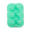 Forma de Gelo Diamante de Silicone 6 Cavidades Transfronteiriça para Bar de Uísque, Cubo de Gelo, Molde de Gelo, Molde de Bola de Gelo Rosa com Tampa