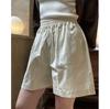 Lu Fu Verano Nuevo Estilo Coreano Moda Shorts de Cintura Alta Sueltos Slim a Cuadros Casual Pantalones Cinco Quintos para Mujer