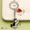 Llavero colgante de perro con goteo de aceite de aleación DIY nuevo, accesorio de llavero de diseño creativo, venta directa del fabricante