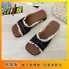 Pantuflas de Suela Gruesa con Lazo Floral para Mujer, Nuevo Estilo Verano 2026, Frescas y Sencillas, Adecuadas para Combinar con Vestidos, Sandalias de Plataforma Deslizantes