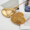Tendencia Transfronteriza Bolso para Labial de Diamantes Brillantes para Mujer Mini Decoración de Cadena de Corazón con Bolsita Bolsita para Auriculares con Forma de Corazón de Moda para Mujer