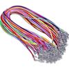 Cadena de extensión de 45+5 cm, 1,5 mm de diámetro, cuerda de cera coreana, cuerda de cuero, aleación, accesorios para collares y joyas.