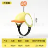 Divertido mini casco de motocicleta con temática de mascotas para perros pequeños, casco de seguridad ajustable para patinete eléctrico con una decoración con letras con resorte