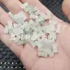 Cuentas Sueltas de Jade con Forma de Arco de Seis Caras Tianshan Verde, Jade Blanco, Roca de Cuarzo con Flores Verdes, Accesorios de Jade Multifacéticos