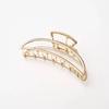 Moda Metal Pinza para el Cabello Grande Francesa Retro Aleación Baño Parte Trasera de la Cabeza Elegante Elegante Lujo Ligero Pinza de Tiburón
