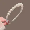 Tiara de cabelo de borda fina, super elegante, estilo doce de dama coreana, popular online, pérola, prática para sair, tiara fina, headbands, grampo de cabelo feminino, acessório de cabelo