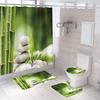 Cortina de ducha de poliéster serie Stone, resistente al agua y con volumen de funcionamiento, cortina de baño con impresión digital, suministro directo de fábrica