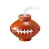 Fabricante Personalizado Desenho Animado Crianças Copo de Palha Festa de Basquete Copo para Bebida de Suco Criativo Esférico Plástico Copo de Chá de Leite