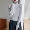 Suéter de diseño con capa interior plisada transfronteriza, cuello alto cómodo, elegante diseño de otoño e invierno, construcción apilada de una sola pieza, alta elasticidad