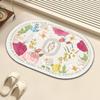 Alfombrillas de Suelo Retro Americanas Baño Hogar Dormitorio Baño Alfombrillas de Suelo Absorbentes de Agua Antideslizantes Ducha Puerta Alfombra Antideslizante