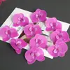 Película Cabeza de Flor Orquídea Mariposa Flor Artificial Decoración Floral de Boda Flores Pegadas Arte Floral Falso Decoración de Boda Accesorios de Fotografía