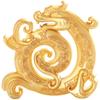 Incensario de metal creativo Xianglong con aroma a incienso, estilo antiguo Panlong, de línea porosa, con asiento aromático, para el hogar, con ofrenda de Buda, estufa de aromaterapia con forma de dragón zen.