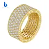 Anillos de Mujer Más Vendidos en Aliexpress, Venta Directa de Fábrica, Diseño Exagerado y Único Europeo y Americano, Joyería de Moissanita Microincrustada Electrochapada en Plata