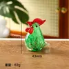 Nueva Decoración Colgante Creativa de Gallo Grande de Vidrio Adorno de Vidrio para Escritorio Adorno de Vidrio Mini Colorido para Escritorio de Sala de Estar