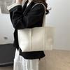 Bolso Tote de Hombro Casual para Viajes, Simple y Elegante, Estilo Retro, Colores Bloqueados, Gran Capacidad, Moda Invierno 2026