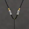 Cordão de Pingente Tecido à Mão de Prata de Xizang Corda de Colar Corda de Pingente Corda de Pingente Pingente de Jade para Homens e Mulheres