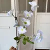 Flor de Seda de Loto Plateado Artificial Flor de Begonia Pasillo de Boda Decoración Suave para el Hogar Arreglo Floral Materiales Florales DIY Venta al por Mayor Decoración de Sala de Bodas