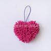 Guantes de lavado de autos en forma de corazón de chenilla, alta absorción, para colgar en el baño, pueden limpiar las manos sin dañar la pintura del coche