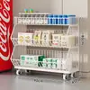 Estantería Móvil para Uso Doméstico en la Sala de Estar, Estante de Piso para Snacks y Libros, Estante Grande de Pared para Papas Fritas y Bebidas