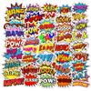 50 piezas Rock Inglés letras sorpresa pegatinas maleta carrito estuche portátil graffiti impermeables removibles pegatinas