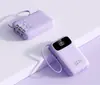Carregador Portátil 20000mAh Transfronteiriço Carregamento Super Rápido com Cabo Grande Capacidade Power Bank Móvel Presente Impressão de Logo