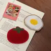 Nuevas Pegatinas Divertidas y Originales para Flequillo con Forma de Comida Estilo Dibujos Animados, Pegatinas Mágicas sin Rastro de Tomate y Huevo, Herramienta de Organización, Idea de Regalo