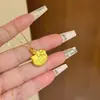 Popular Collar de Hello Kitty Dorado de Doble Cara de Xiaohongshu para Mujer, Cadena Clavicular de Imitación Dorada de Gama Alta de Nicho de Tiktok