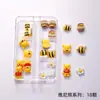 Caixa de Acessórios para Nail Art Desenho Animado Popular Transfronteiriça com 6 Compartimentos Fofo Gato Kt Laço Acessórios para Unhas Caixa com Acessórios Mistos para DIY
