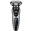 Navaja de afeitar para hombre tres en uno transfronteriza, afeitadora eléctrica recargable, recortadora de barba multifuncional de limpieza ultraprofunda, cabezal de afeitar portátil