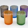 El Fabricante Hongyu Personaliza Tazas de Vidrio Esmerilado Verde con Pintura en Spray y Galvanoplastia, Candelabros de Cielo Estrellado con Plata Triturada