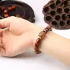 Pulseras de Hueso de Vaca Natural de Xizang para Hombres y Mujeres, Venta al por Mayor de Hueso de Yak Vintage Estilo Étnico Joyería Retro, Cuentas de Barril de Hueso