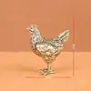 Enfeite de Zodíaco Galo de Latão: Galo e Galinha Decoração para Casa para Sala de Estar Desktop Animal de Estimação de Chá Decoração