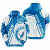 Estación independiente transfronteriza de Europa y Estados Unidos patrón clásico popular moda tendencia sudadera con capucha impresión digital 3D